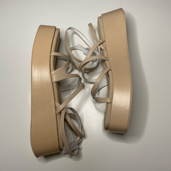Rag & bone Logan Strappy Leather Flatform Sandals - Picture 8 of 8